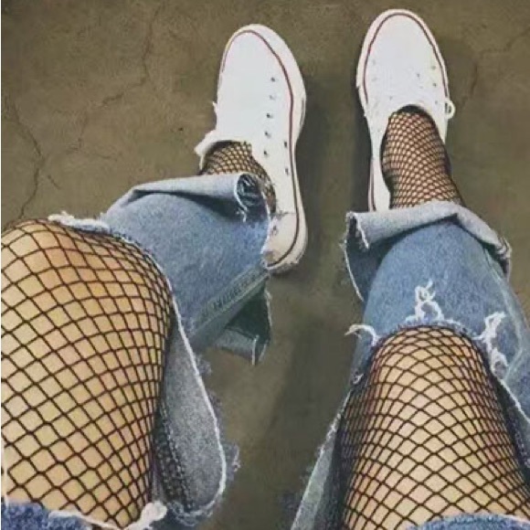 New! ☆ Sexy High Waisted Medium Hole Fishnet Bodysuit - Picture 4 of 6